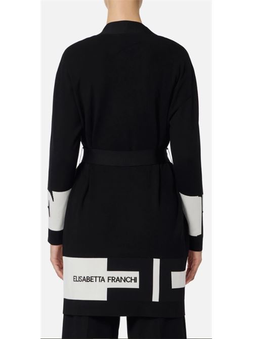 Viscose cardigan with shiny bands ELISABETTA FRANCHI | MK02S56E2.EF3